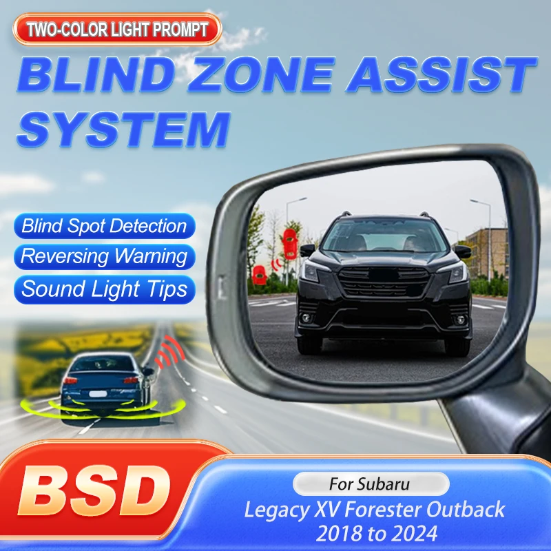 Car BSD BSM BSA Blind Area Spot Warning Detection System For Subaru Legacy XV Forester Outback 2018 to 2024 Car Alarm auto parts