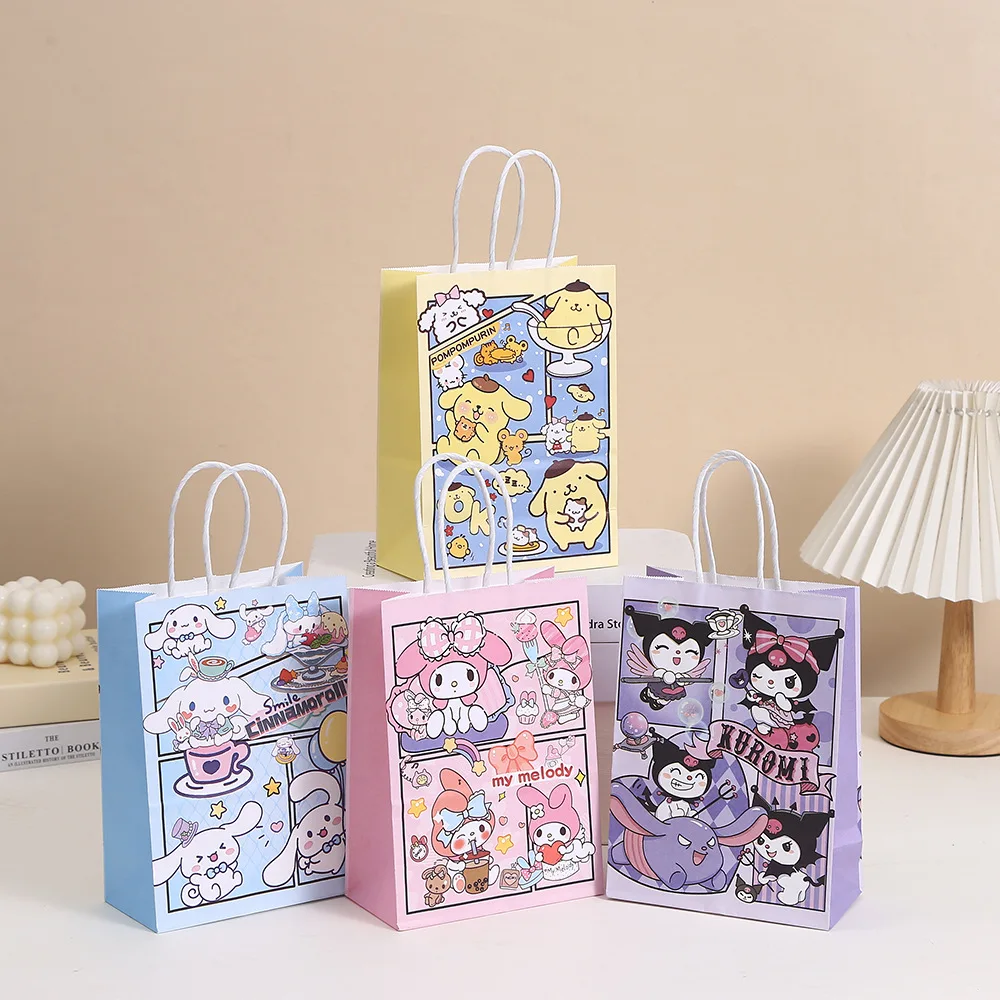 

3pcs Sanrio Kuromi melody Birthday Party Gift Bags Favor Bags Goody Bags Sanrio Birthday Party Supplies Decorations gift bag