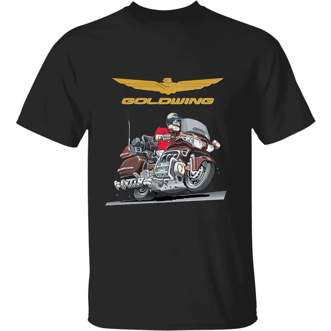 Effex Goldwing GL1800 Motorcycle T-Shirt Black Streetwear Tees Men Women Cotton Oversized Short Sleeve High Quality Casual Tops