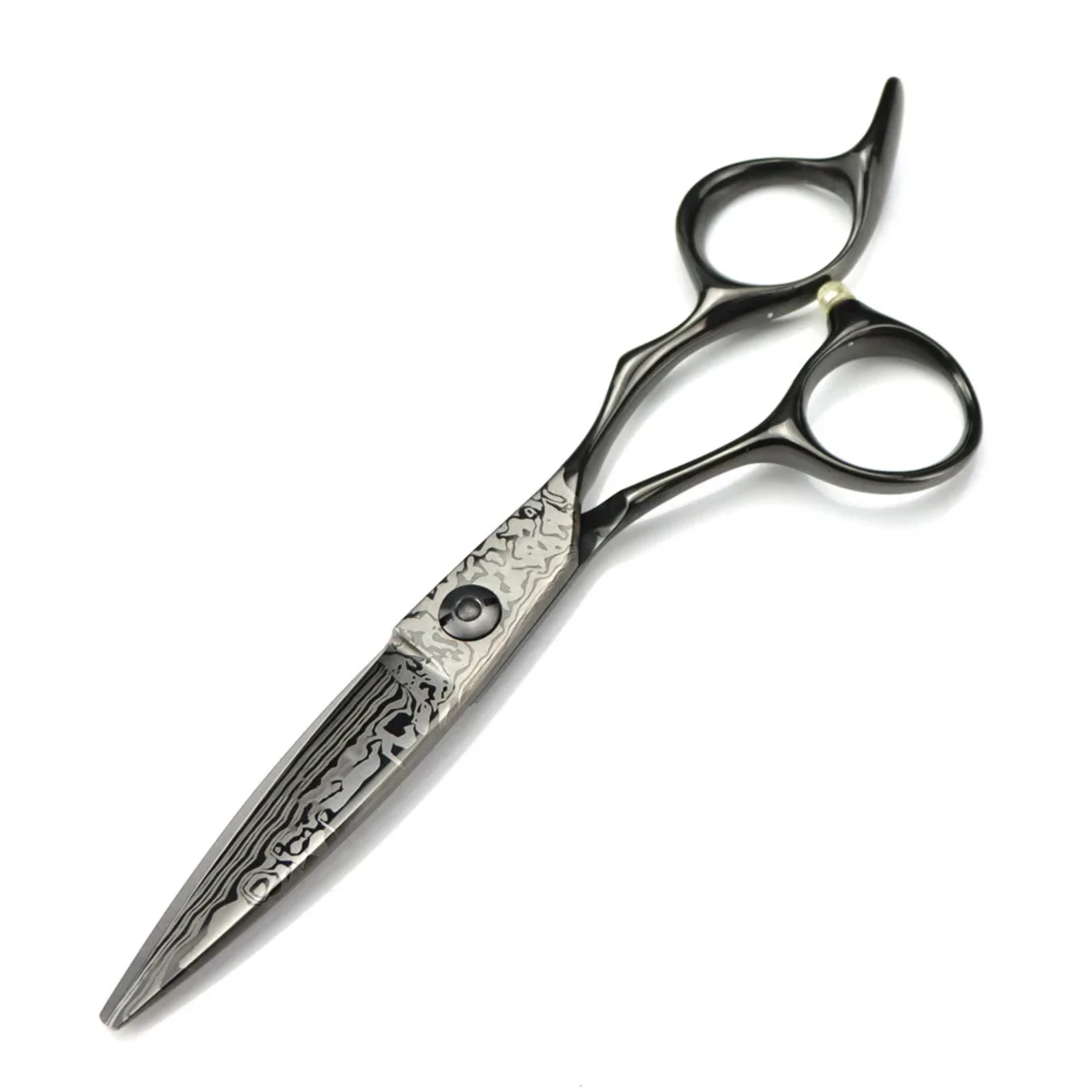 

Professional 6 '' Damascus cut scissor Black hair scissors haircut barber makas tools hair cutting shears hairdressing scissors