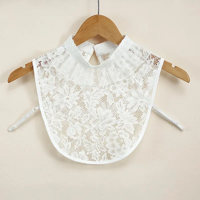 

Linbaiway Women Stand Fake Collar Blouse Lace Floral Detachable Shirt Collar False Collar Lapel Blouse Dress Clothes Accessories