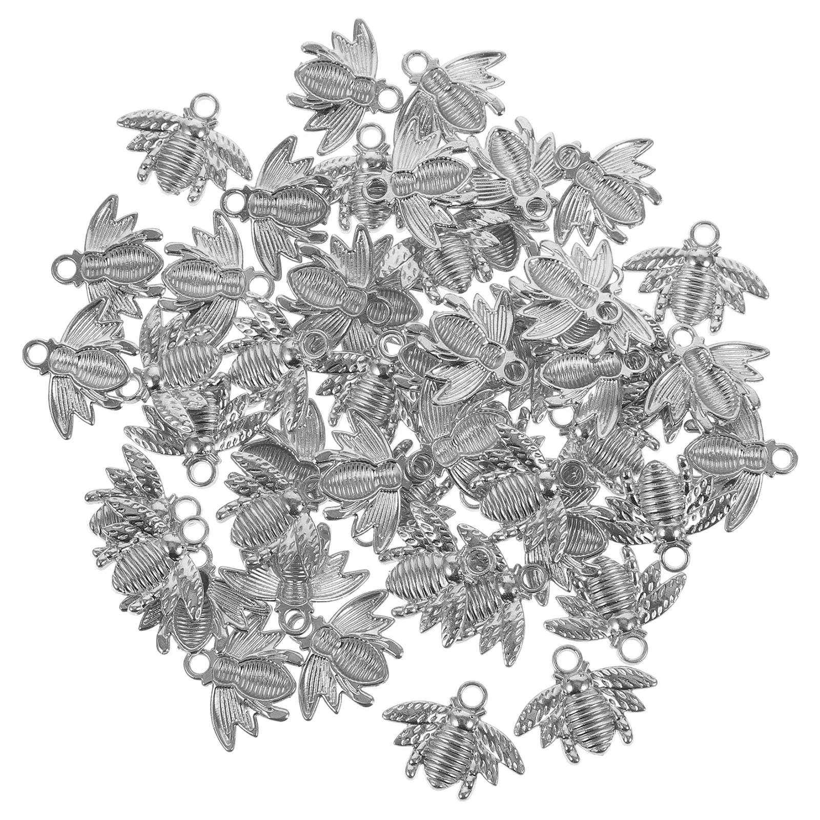 

50Pcs Bee Charms Jewelry Making Metal Pendants Earrings Necklace Bracelet DIY Supplies Bee Charms Jewelry Making Accessories