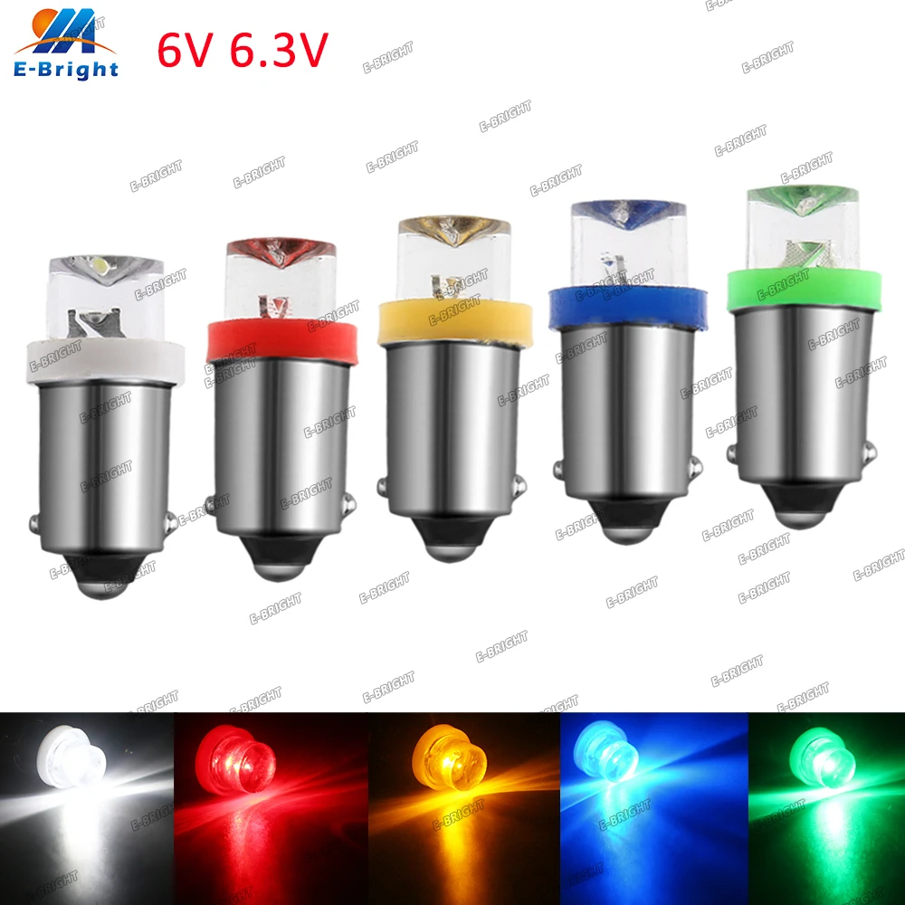 

20PCS DC 6V 6.3V 44 47 BA9S LED Light Bulb T4W T11 Pinball Game Machine Lights Toy Car old Radio Pinball Auto Indicator Bulbs