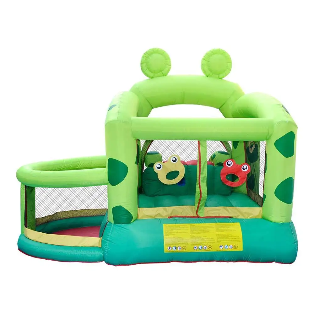 Castillo inflable personalizado para niños, casa de rebote, diseño divertido de rana de fábrica