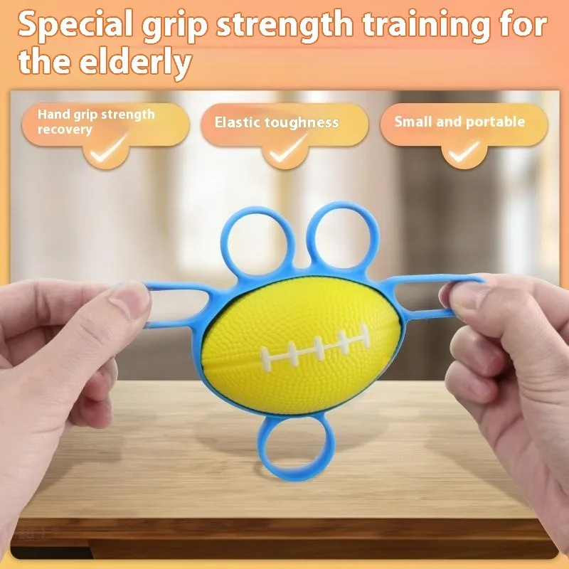 ผู้สูงอายุ Hand Grip Strengthener ลูกบอลออกกําลังกายลื่นโฟมบีบ Ball Finger Rehabilitation Therapy ความเครียดบรรเทา 5 นิ้ว