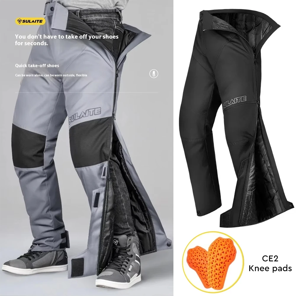 

Winter Motorcycle Riding Pants for Men Quick Take off Waterproof Windproof Thermal CE2 Knee Pads Protective Warm Racing Trousers