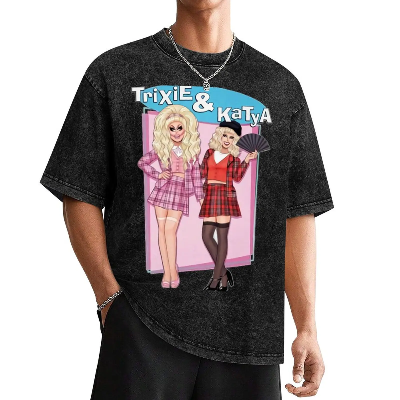 

Katya Zamolodchikova Merch Trixie _ Katya T-Shirt boys whites customizeds Funny t-shirts Short sleeve tee men