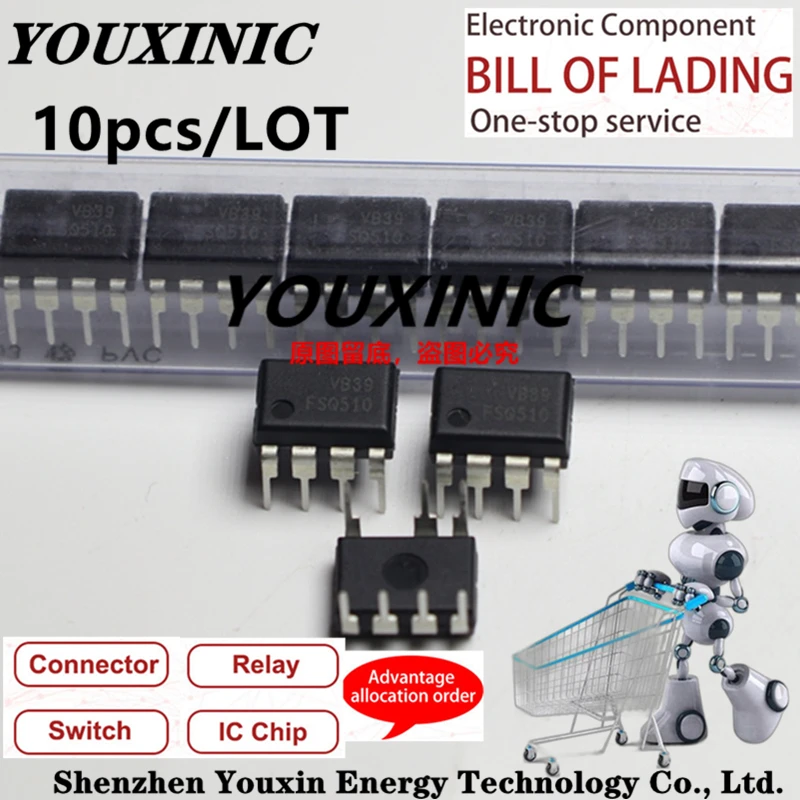 

YOUXINIC 100% New Imported Original FSQ510 FSQ51O Q510 DIP-7 Power Management Chip