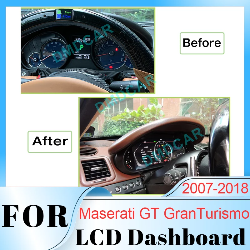 Car LCD Digital Dashboard Virtual Cockpit Speedometer Instrument Cluster For Maserati GT GC Grancabrio GranTurismo 2007-2017