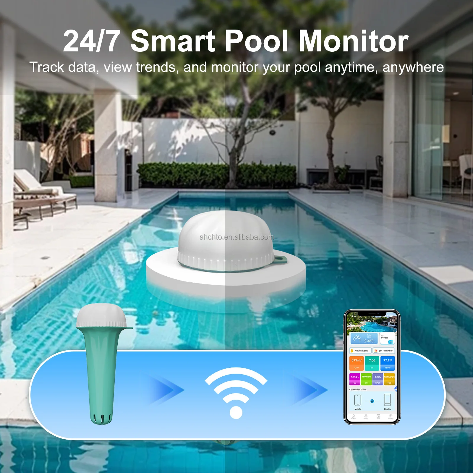 Moniteur de piscine Wifi 7-en- - Homesmart Online avis et prix