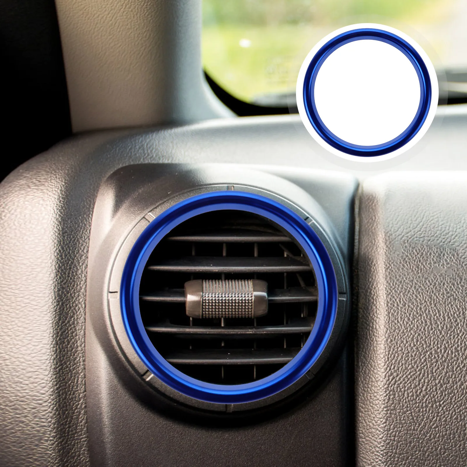 

Aluminum Alloy Air Conditioning Vent Trim Ring Car Interior Accessories Auto Center Console Knob Cover Decorative Button Cover
