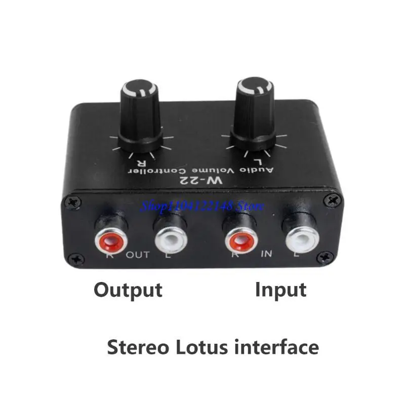 

P9FA Simple Plugs & Plays Volumes Control Box 3.5mm Regulator for Active Speakers