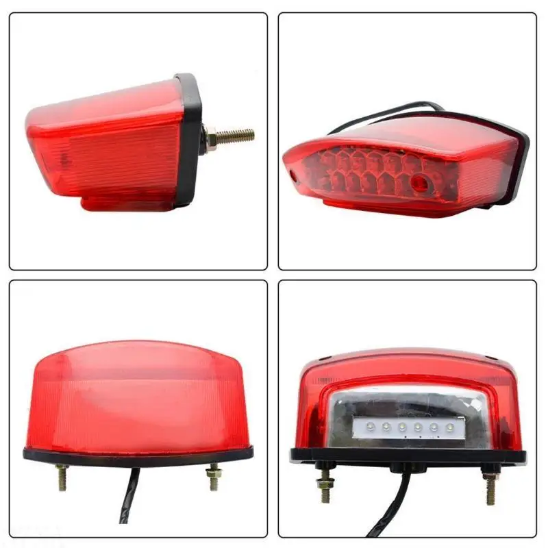 

G7NA Motorcycle Number License Plate Lights 12V Waterproof Brake Tail Light LED Lamp