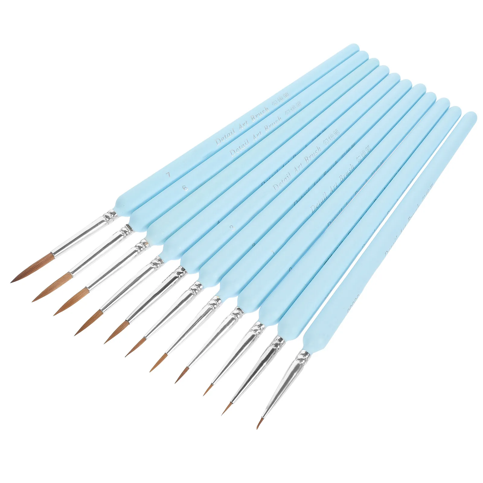 11Pcs Fine Detail Paint Brush Set Miniature Art Brushes for Watercolor Acrylic Gouache Oil Face Painting Nail Painting