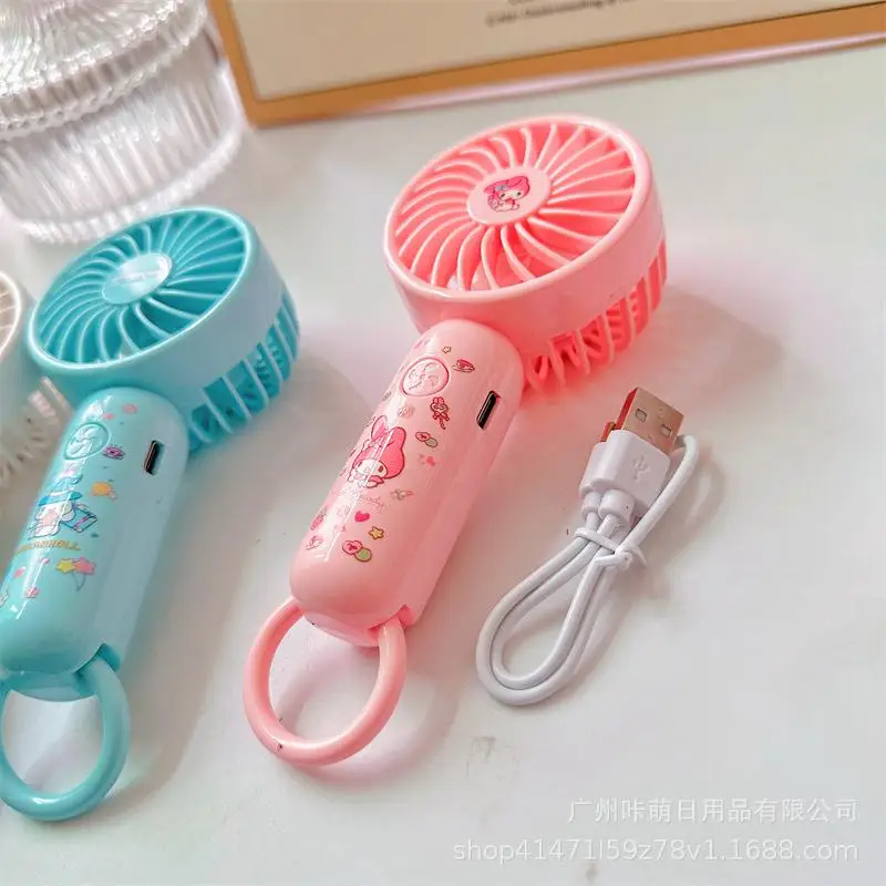 

Kuromi Cartoon Small Fan Sanrio Usb Small Electric Fan Anime Kawaii Desktop Cold Fan Children Portable Outdoor Handheld Mini Fan