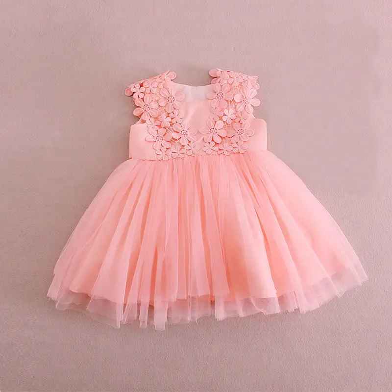 Spring Autumn Flower Girl Dress - Soft Tulle Birthday Gown for Baby's First Month & Celebration, Elegant Princess Dress