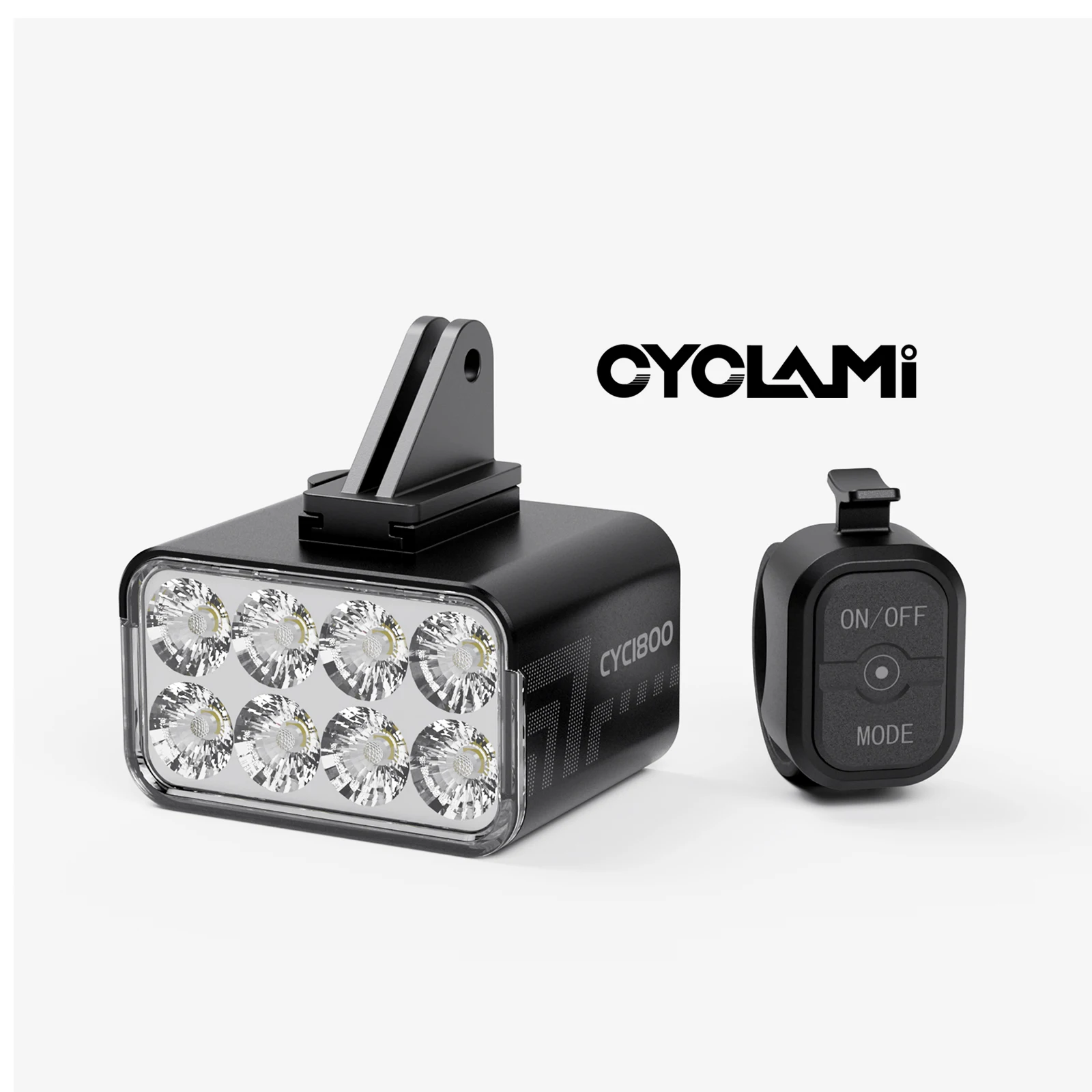 

Wireless Remote Hoisting Bike Headlight 1800 Lumens Lifting Front Head Lamp Aluminum Alloy CYCLAMI CYC1800 For Road MTB Mountain