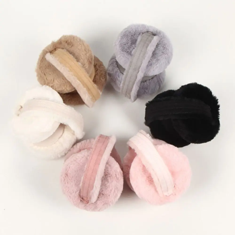 Portable Women Men Ear Warmer Winter Warm Foldable Earflaps Soft Plush Earmuffs Fluffy Ear-Muffs