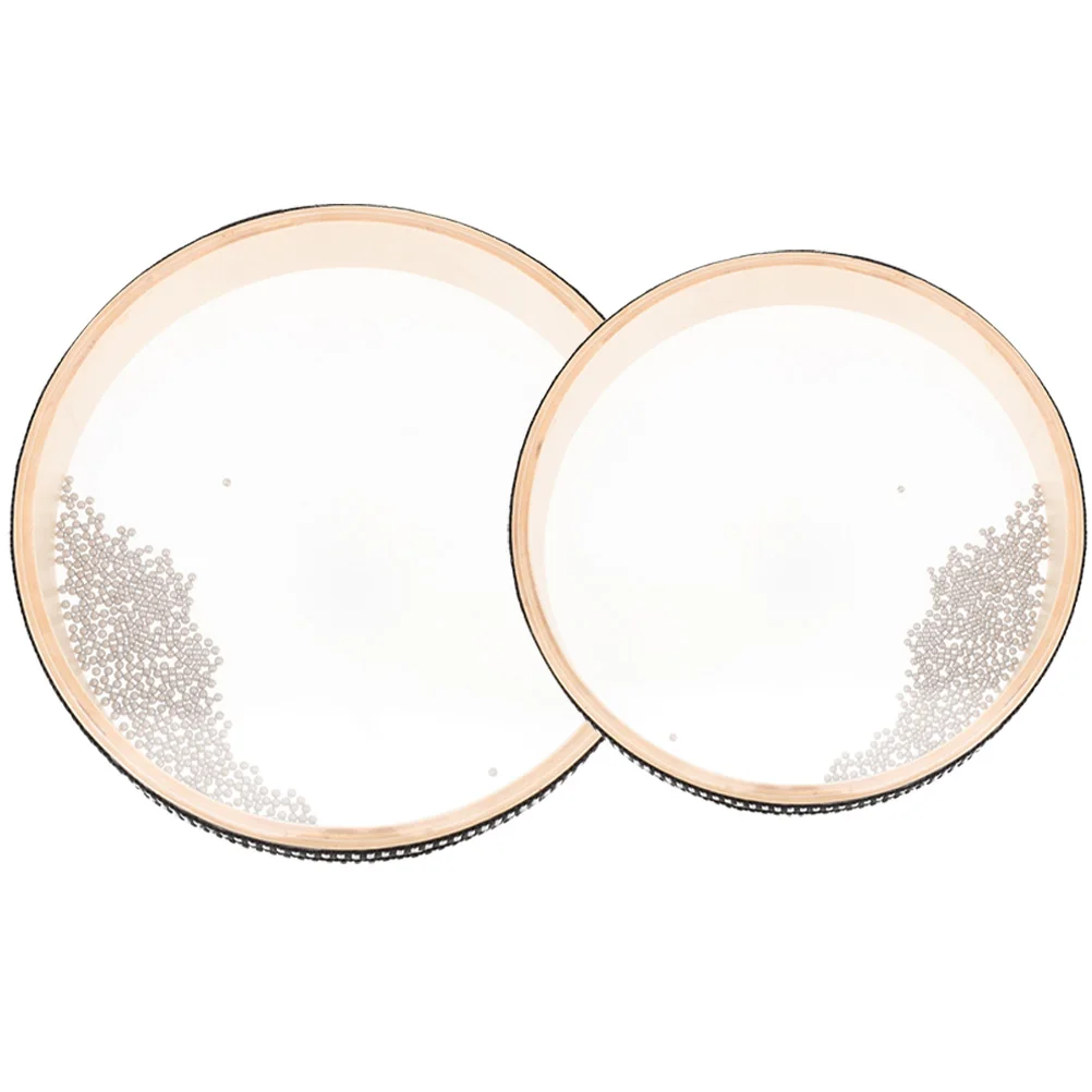 2 個サーフドラム子供楽器ウェーブビーズハンドパーカッションオーシャンサウンド子供