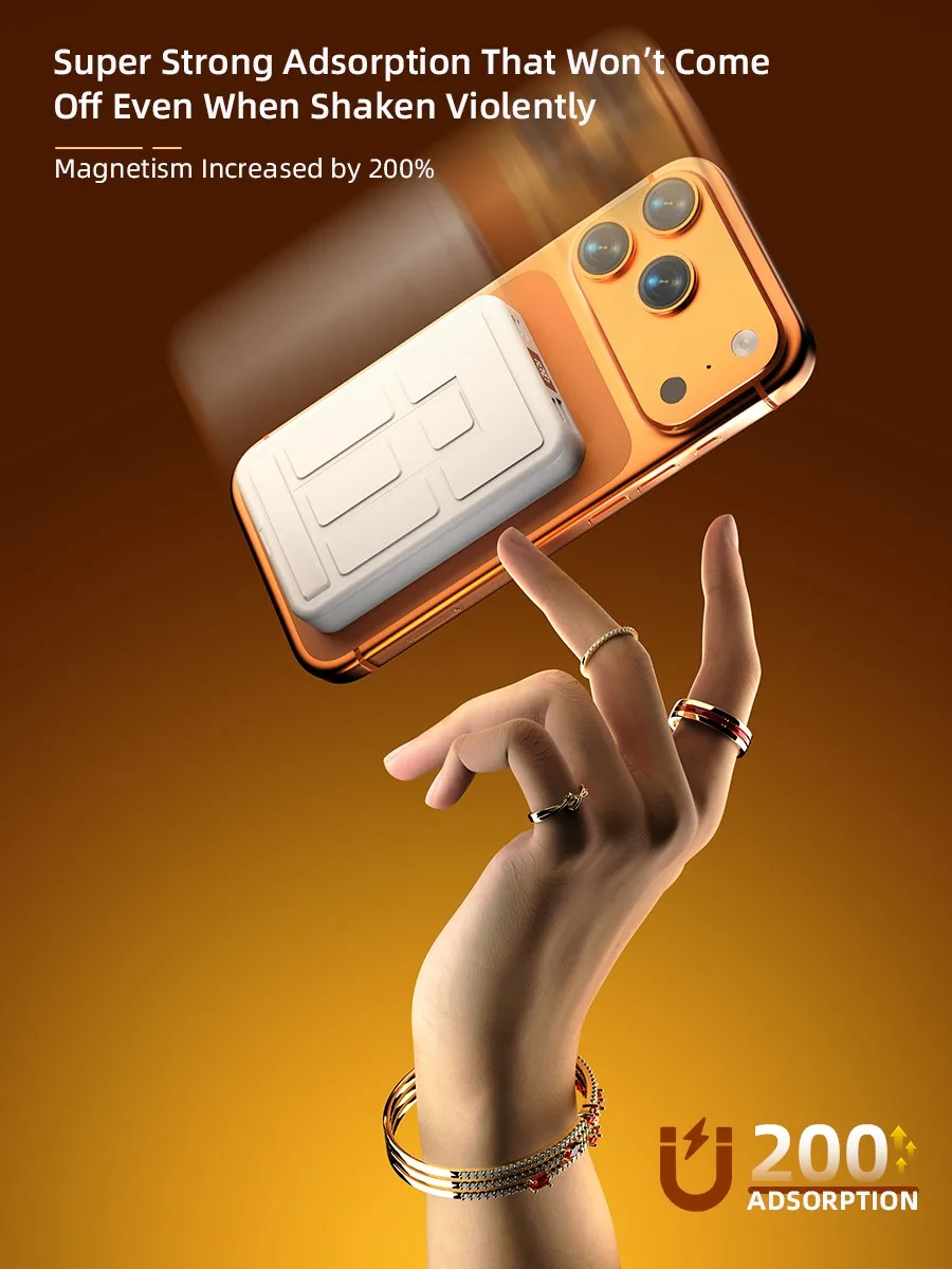 10000 mAh Original Magnetic Power Bank 15 W Drahtloses Schnellladegerät für Magsafe Power Bank Backup-Akku für iPhone