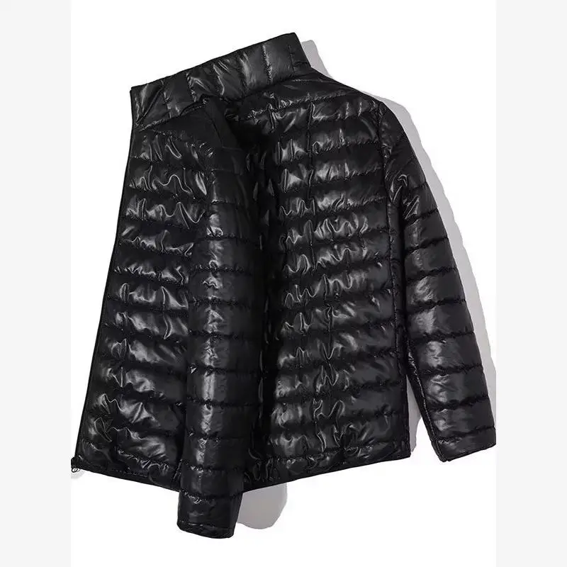 

Autumn Winter Lightweight down Cotton Jaet Men's Stand Collar Large Size Casual Youth ort Outerwear Faionable Stand Fit