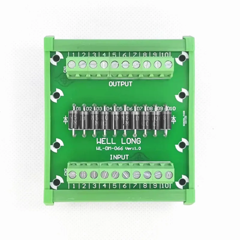 DIN rail  mount SR5100 5A/100V  Diode Protection Module Terminal Block.