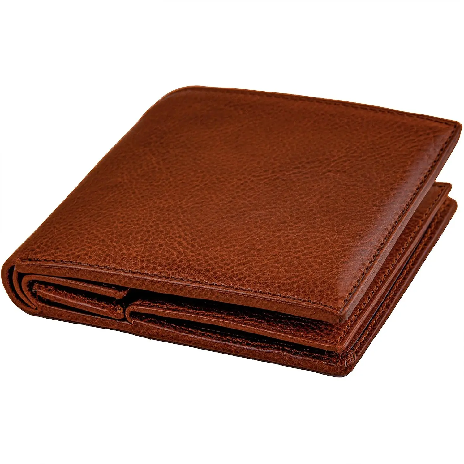Genuine Leather Men's Wallet - Minimalist Wallet Design with Credit Card Holder, Magnetic Coin Holder, and Cash Slots