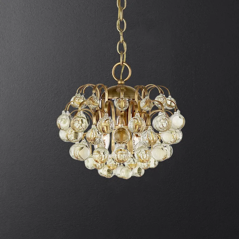 All-copper postmodern crystal restaurant light luxury personality creative designer club simple studio art chandelier