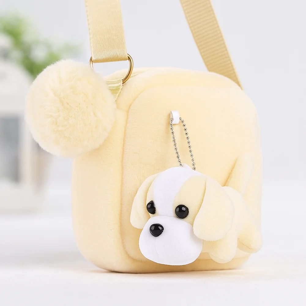 10cm 사이즈 플러시 장난감 강아지 열쇠고리 친환경 저자극성 귀여운 강아지 플러시 키링 귀여운 디자인 부드러운 플러시 펜던트 장난감