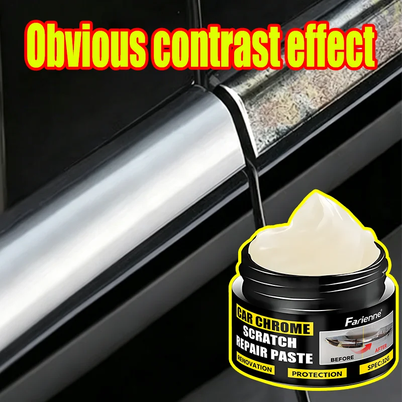 32G Car Chrome Scratch Repair Paste, Instant Polish Restorer For Metal Trim, Rust Removal, Auto Exterior Refurbishment - view 3