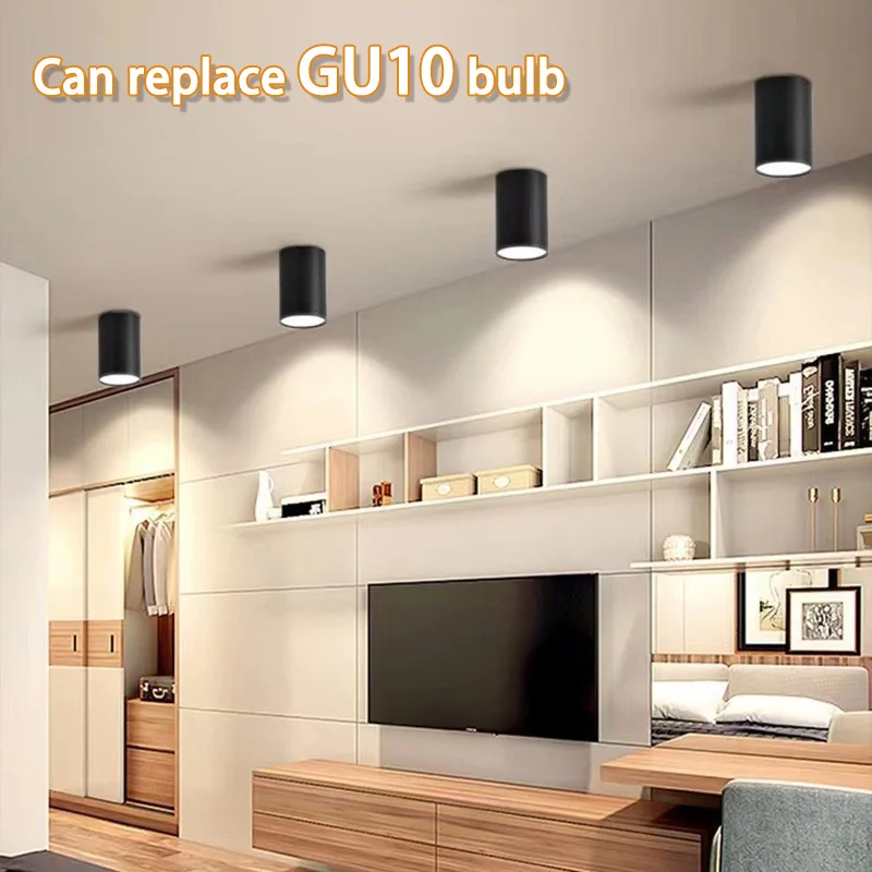 GU10 Downlight oprawa sufitowa Led AC85-265V montowane światła w dół do salonu lampa sufitowa aluminiowa lampa punktowa Led