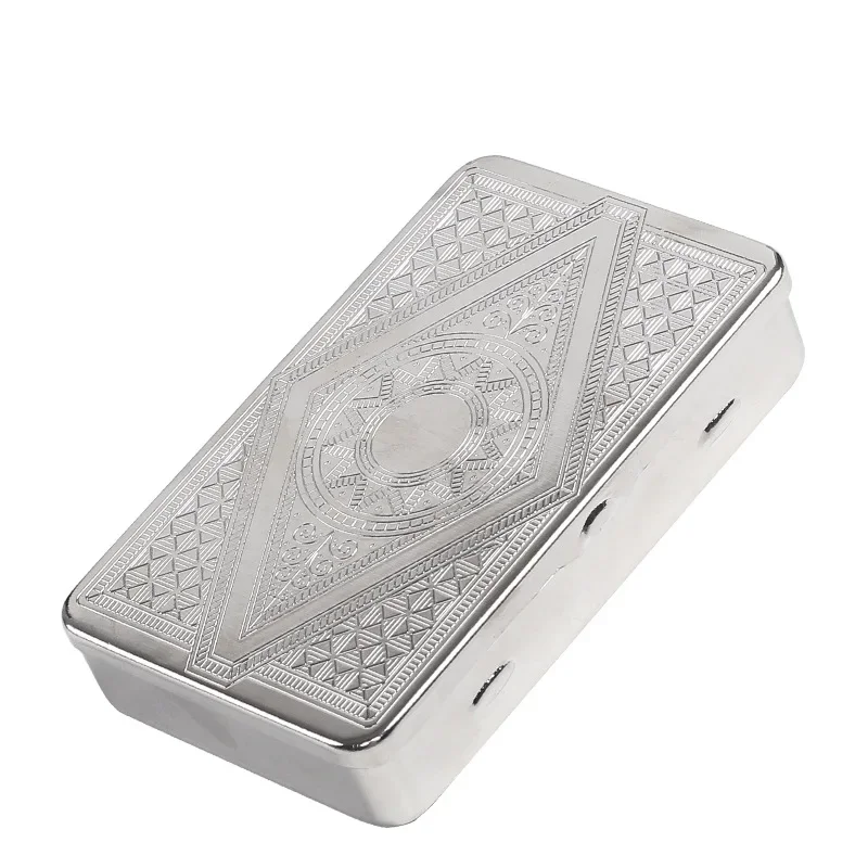 Tobacco Box Mini Portable Moisture Proof Cigarette Case Old-fashioned Dry Cigarette Box Metal Storage Smoking Accessories