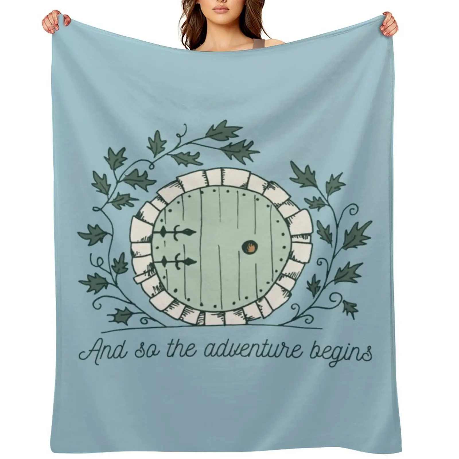 

Baggins Door with Twigs Shirts New design 2021 Throw Blanket Luxury Designer Retros Heavy Flannel Blankets