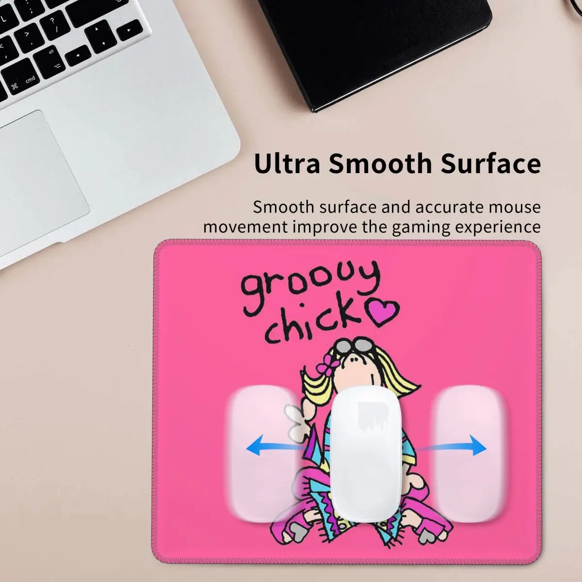 

Groovy Chick Girls 2000s Y2K Vintage Mouse Pad Computer Keyboard Mouse Mat Gaming PC Laptop Desk Mat Office Table Mats