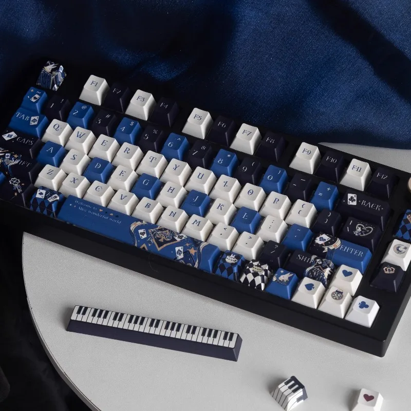 

Колпачки для клавиш Alice Retro Cherry Profile Game Key Caps Красный и синий колпачок для фортепиано 2,25U Split Space 7U Space Bar L-образный колпачок для клавиш Enter