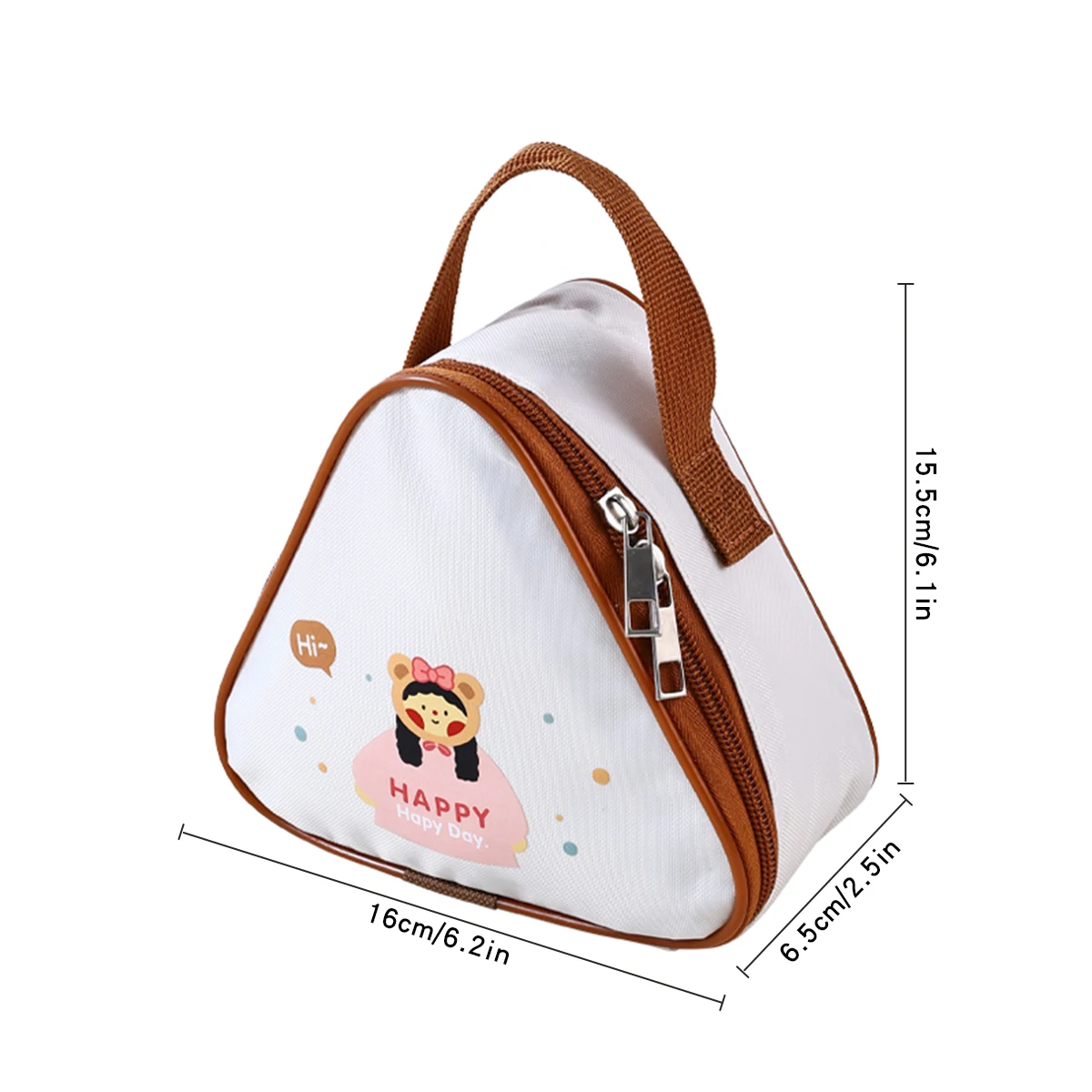 WORTHBUY Mini Capybara thermische lunchtas draagbare geïsoleerde picknickzak oliebestendig en waterdichte lunchbox tas herbruikbare koeltas