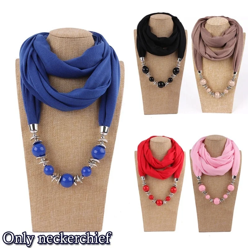 1 Pcs Women New Fashion Scarves Collar Pendant Scarf Necklace