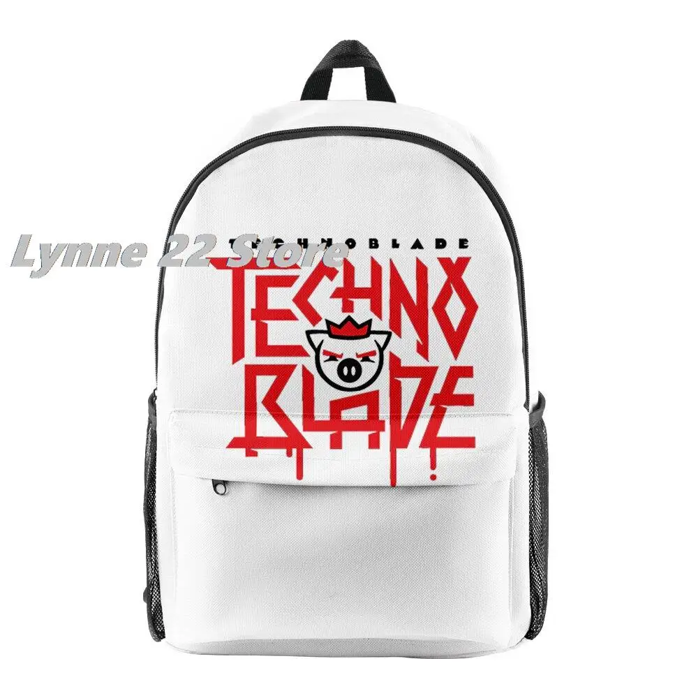 New Technoblade Holiday Candy Cane 3D Printing Men Women Oxford School Bag Fashion Style Teenager Girl Child Bag Travel Backpack