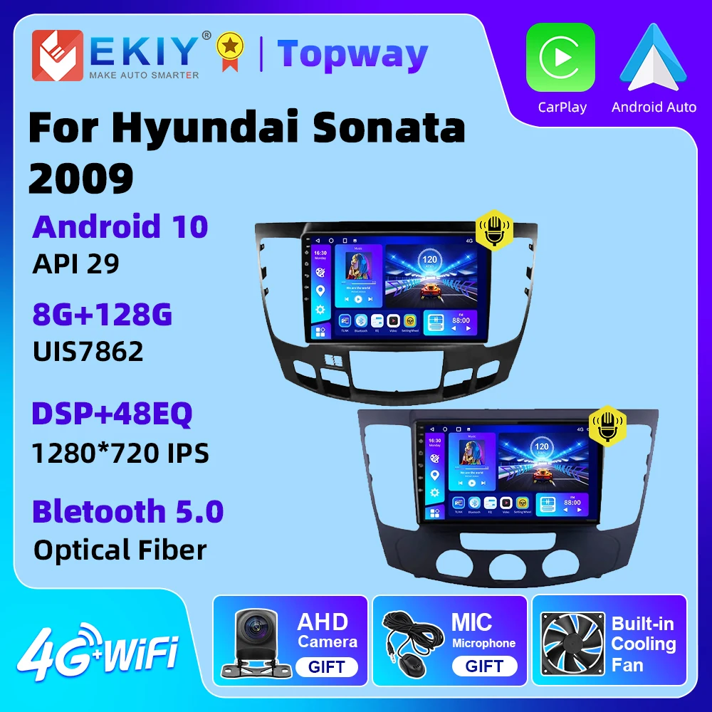 

EKIY Android 10 для Hyundai Sonata 2009 автомобильное радио видео стерео DSP BT Carplay GPS навигация 4G WIFI 2 Din без DVD-плеера