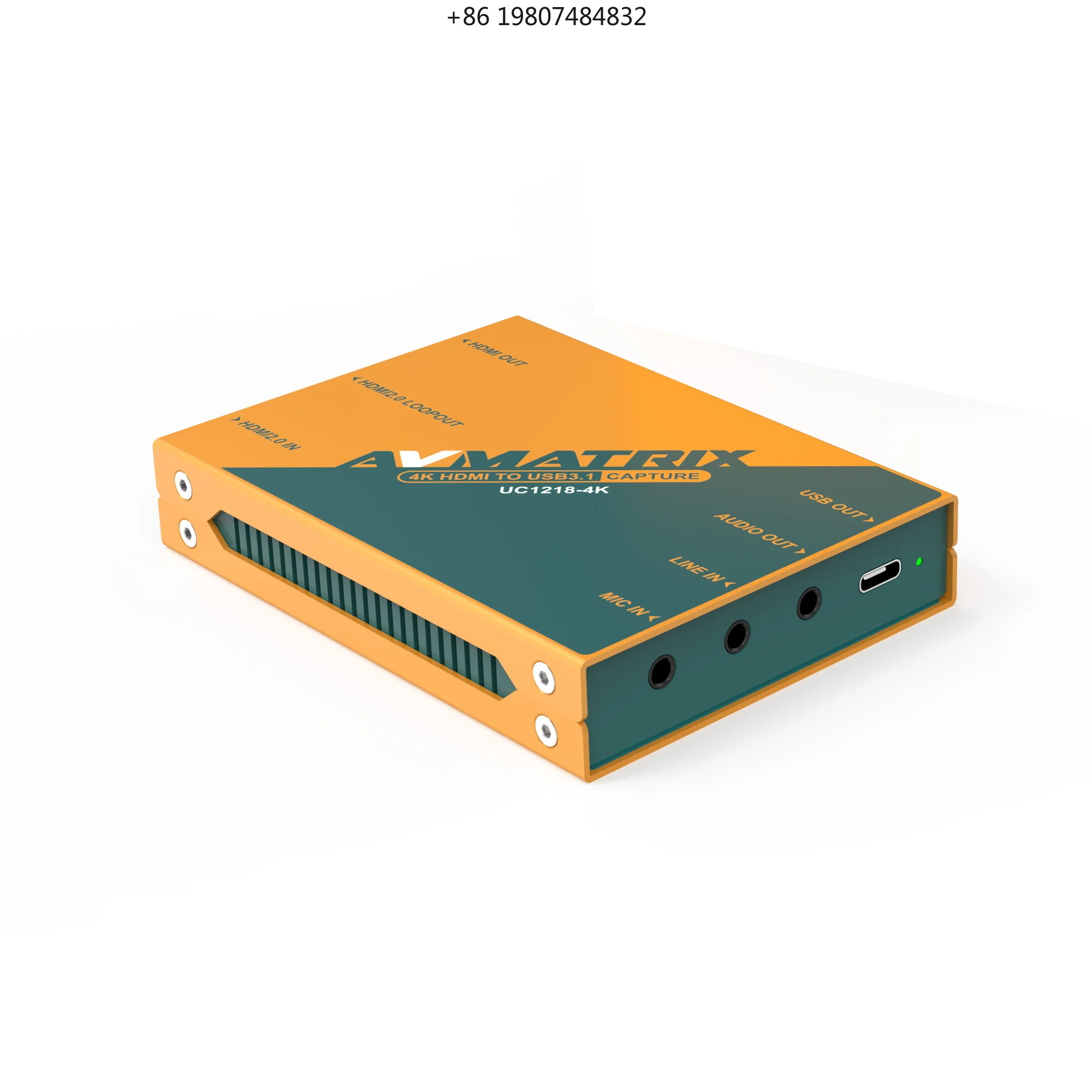

Capture Device for Supports OBS/Skype/ZOOM/Teams/Youtu Avmatrix UC1218-4K for Broadcast Grade 1080p USB 3.0 Type-C Video
