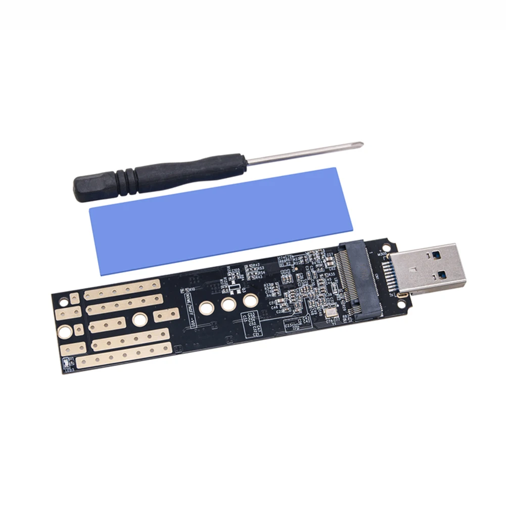 M.2 NVME SSD to USB 3.1 Adapter Card NVME NGFF SATA to USB Internal Converter Card 1000Mbps Dual Protocol For 2280 2230 2242