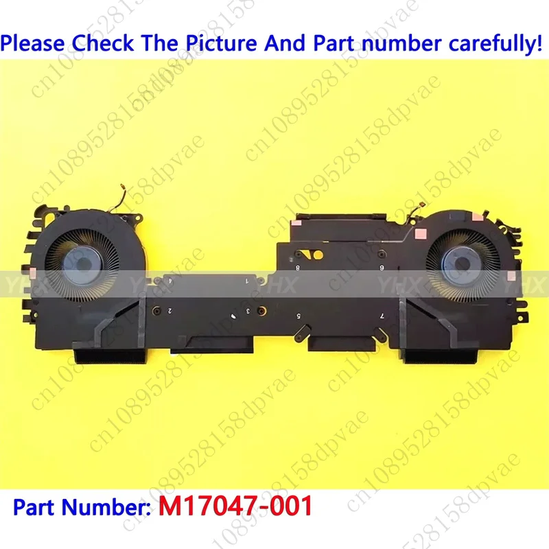 

GYX новый для HP ZBook Fury 15 G7, охлаждающий вентилятор для процессора и графического процессора, радиатор M17047-001