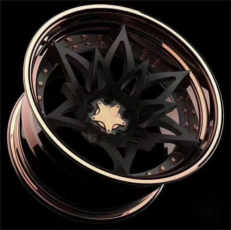 High Quality 1 Piece / 2 Piece Forged 17 18 19 20 21 22 Inch Aluminum Alloy Wheels 6061-T6 Heart Spokes