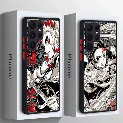 Demon Slayers Kimetsu No Yaiba Anime Art S25 Ultra Case For Samsung Galaxy S25 S24 S23 S21 S20 FE S22 Plus 5G Ultra Phone Cover