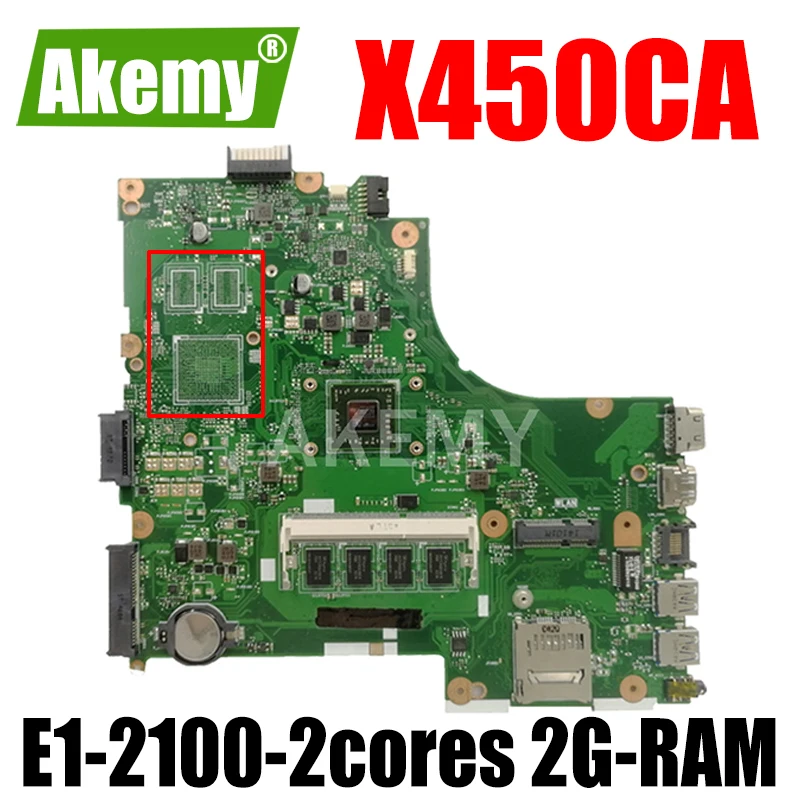 

NEW!!! motherboard For ASUS X450CC X450CA A450C X450C X452C x450VC K450C Laptop motherboard W/ E1-2100-2cores 2G-RAM