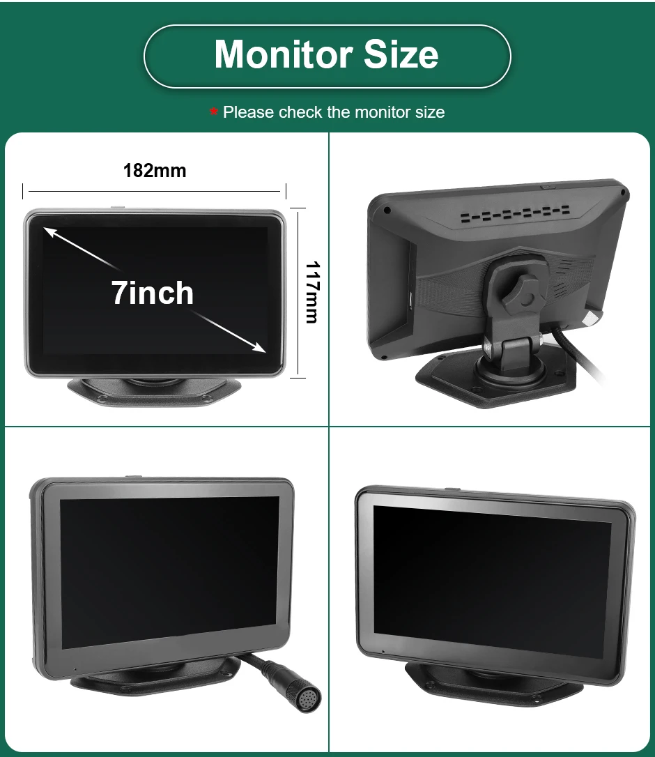 Écran Tactile AHD de 7 Pouces, 4 Canaux, Enregistreur DVR de Voiture, Caméra de Rectransistors avec BSD, Intelligent, Alarme Radar de Zone Aveugle