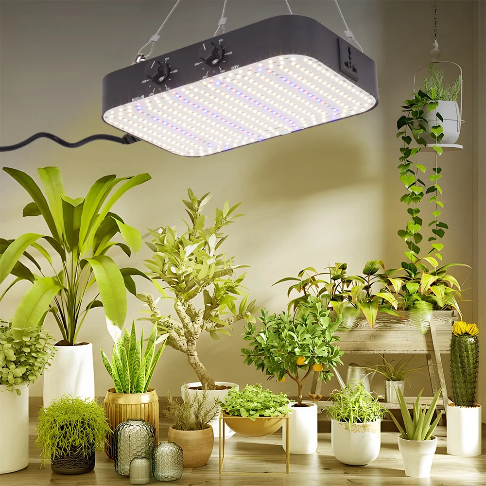 120W LED Grow Light Full Spectrum Dimmable Veg Bloom Phytolamp with Fan Daisy Chain for Indoor Plants Greenhouse Quantum Board