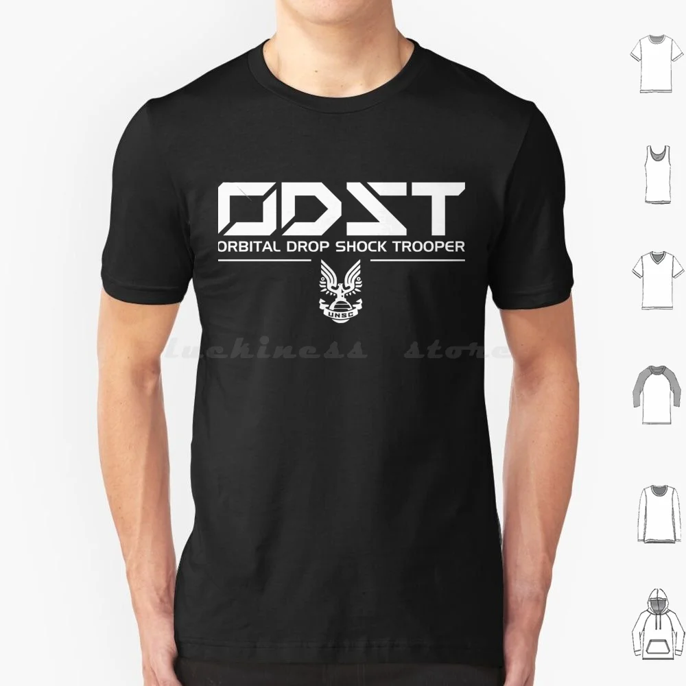 Odst Shirt White T Shirt Big Size 100% Cotton Military Gaming Odst Unsc Scifi Nerd Cosplay Stencil Costume