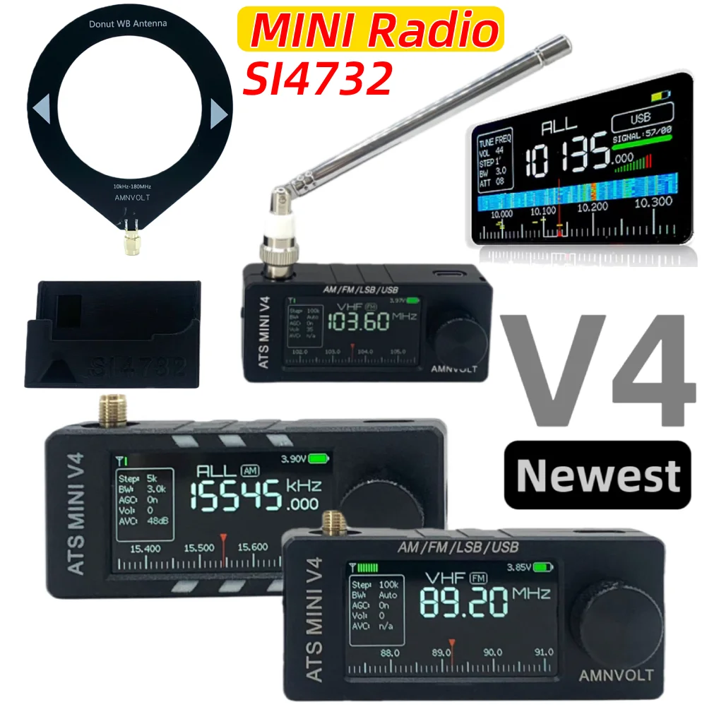 

Портативный AM/FM-радиоприемник с подставкой и усилителем для наушников, транзисторное карманное радио с поддержкой LSB и USB для прогулок, походов и кемпинга