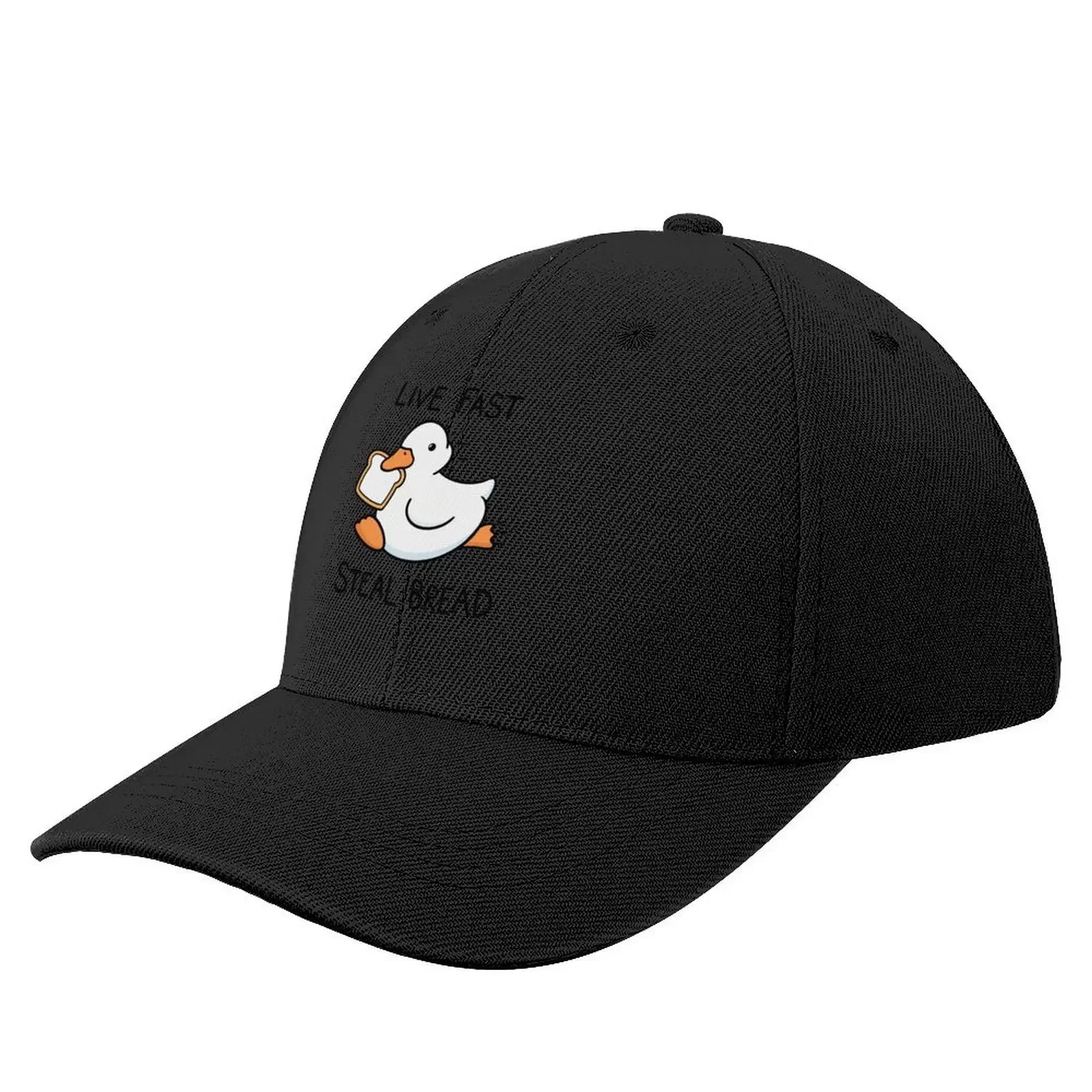 

Live Fast Steal Bread Cute Duck Baseball Cap Big Size Hat Hat Man Luxury New In The Hat Golf Cap Female Men's